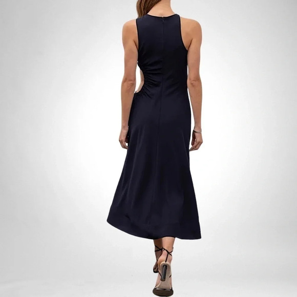 Moon River Emmy Navy Side Cut-Out Maxi Length Dress SIZE MEDIUM NEW - Picture 3 of 7